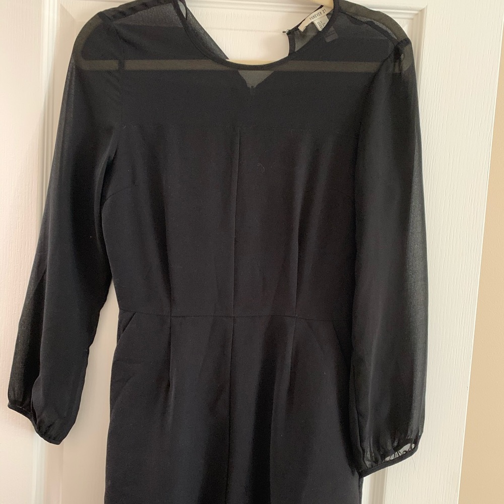 Black long sleeve romper